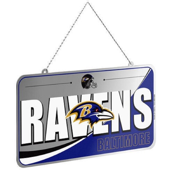 Baltimore Ravens NFL Team Metal Logo License Plate Christmas Ornament NEW - Picture 1 of 5